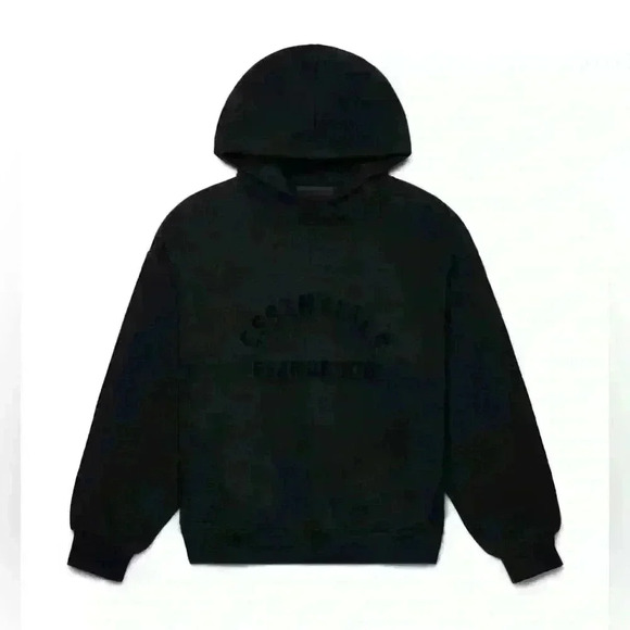Fear of God ESSENTIALS Black Bonded Hoodie - Picture 3 of 5